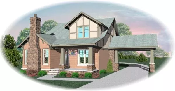 image of 1.5 story house plan 8133